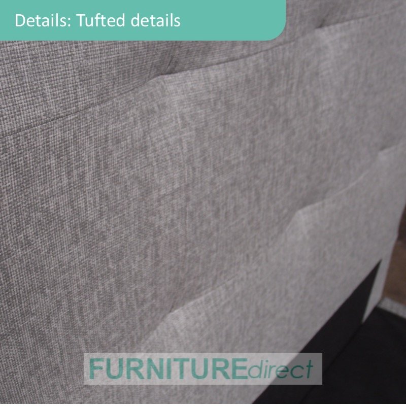 ANYA single size waterproof fabric divan bed-grey