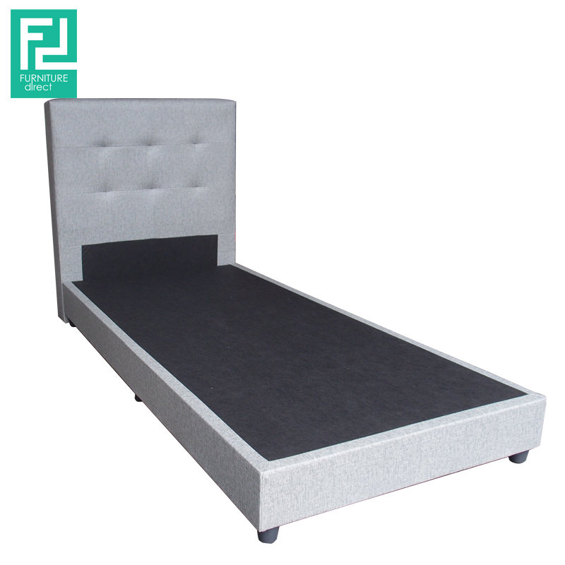 ANYA single size waterproof fabric divan bed-grey