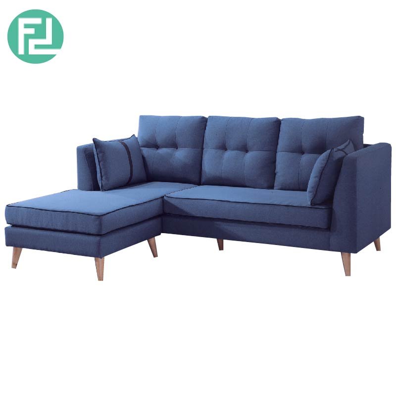 IVY 3 seater washable cover L shaped sofa-blue