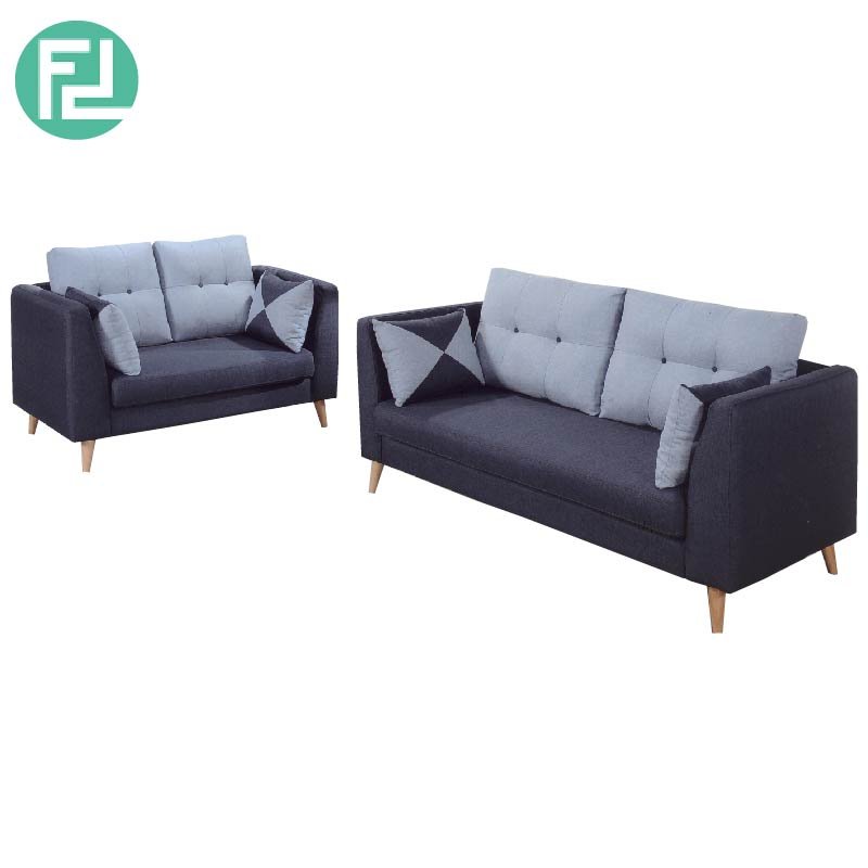 HARPER 2 3 seater fabric sofa with free cushion-blue