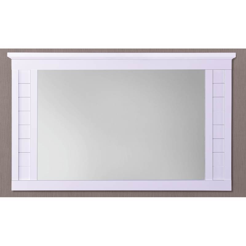 LERWICK solid wood painted mirror-white
