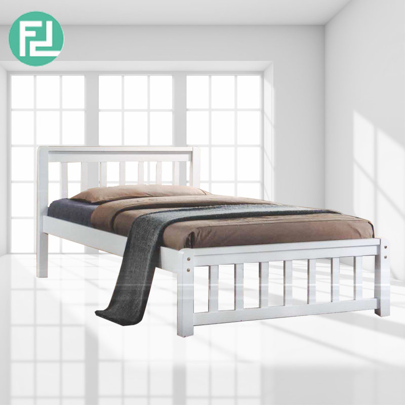 ECON single size wooden bedframe-white