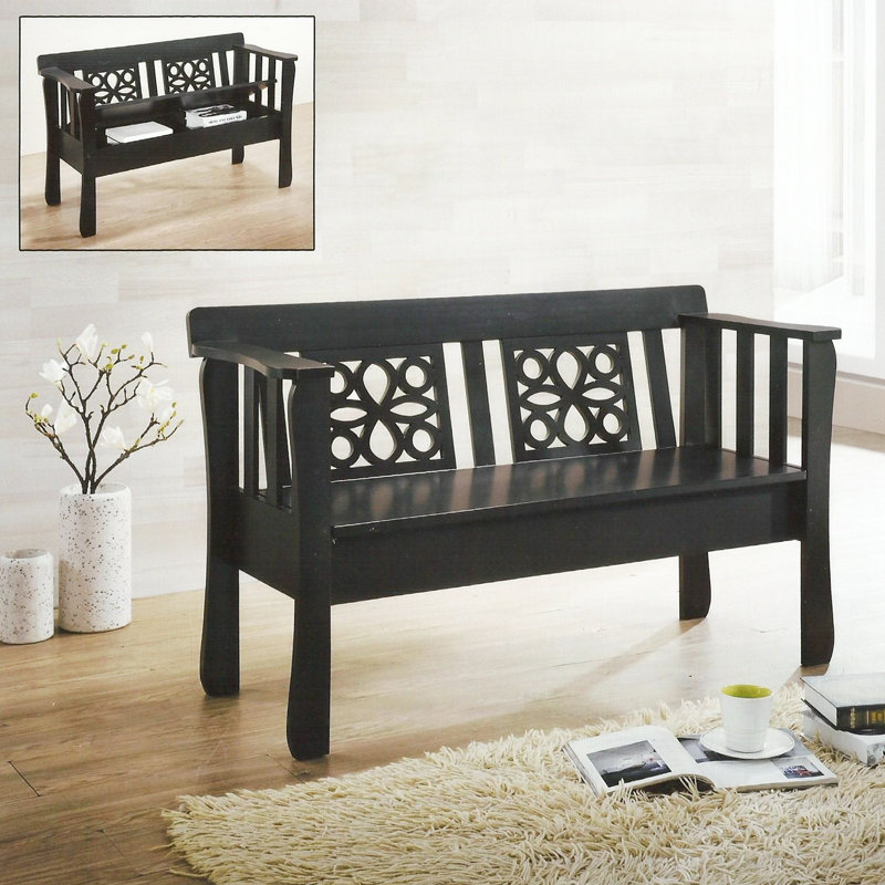 GLORY storage wooden bench-cappucino