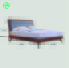 MODESTO Solid wood queen size bedframe- walnut