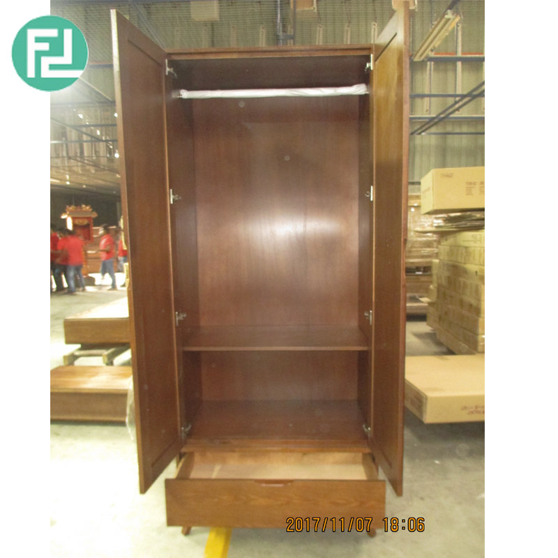 MODESTO Solid wood 2 door wardrobe-walnut