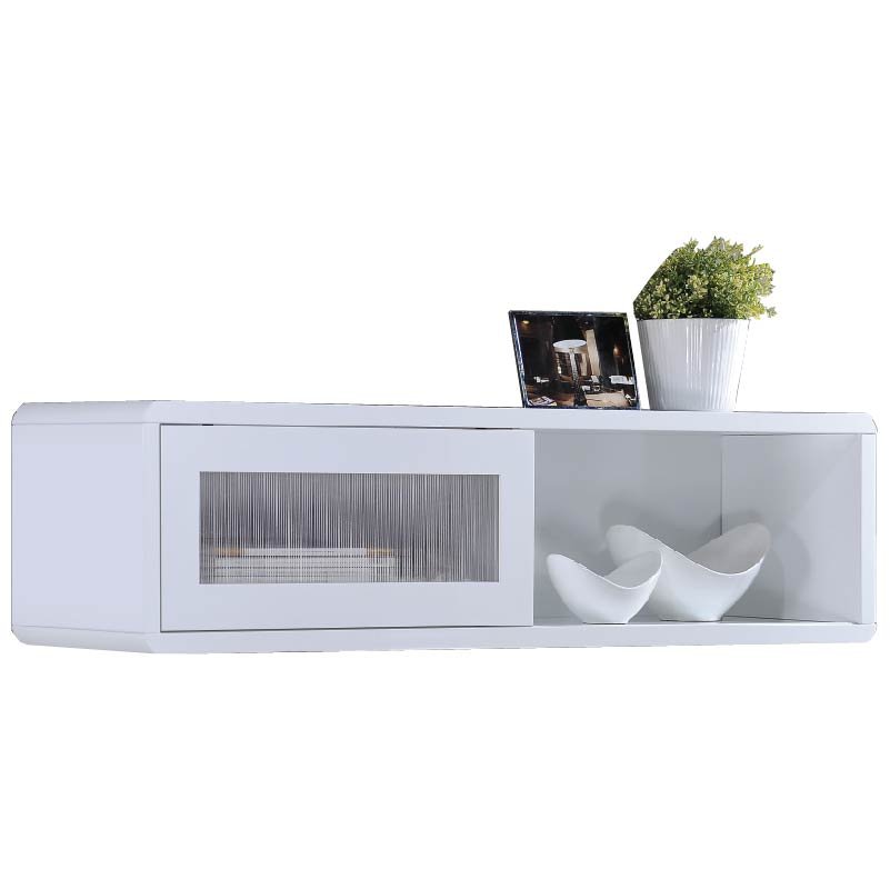 LYON 4ft white painted hanging TV Cabinet storage shelf-white