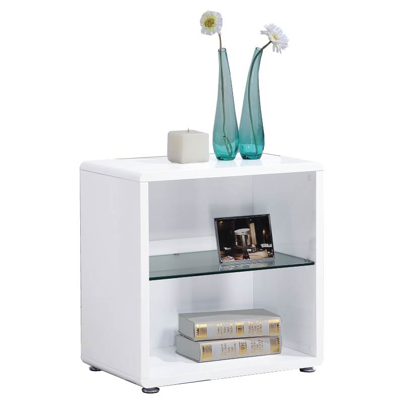 LYON painted finish side table-white