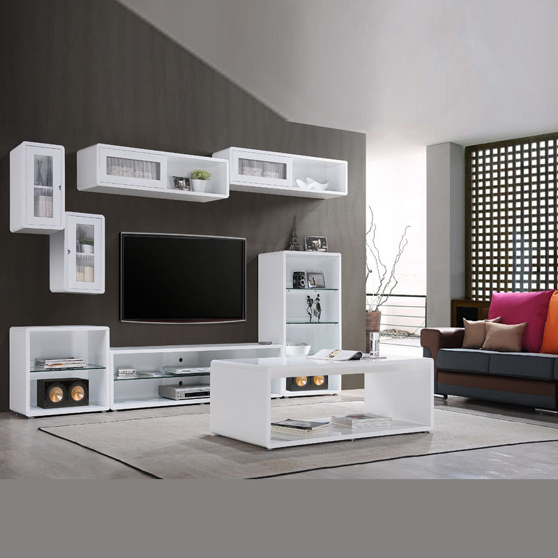 LYON painted finish display cabinet-white
