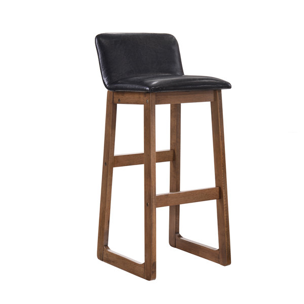 MATILDA solid wood barstool with cushion seat-walnut