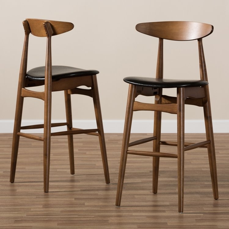 HELSINGOR solid 29inc wood barstool-2 colors