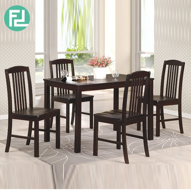 KONYA 4 seater solid wood dining set-cappucino