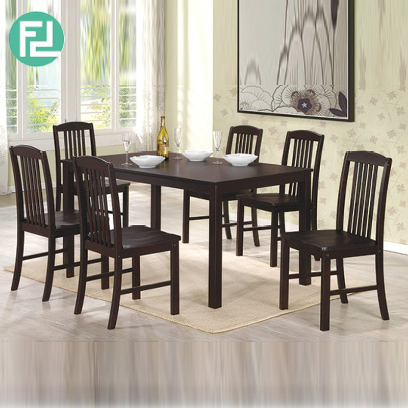 KONYA 6 seater solid wood dining set-cappucino