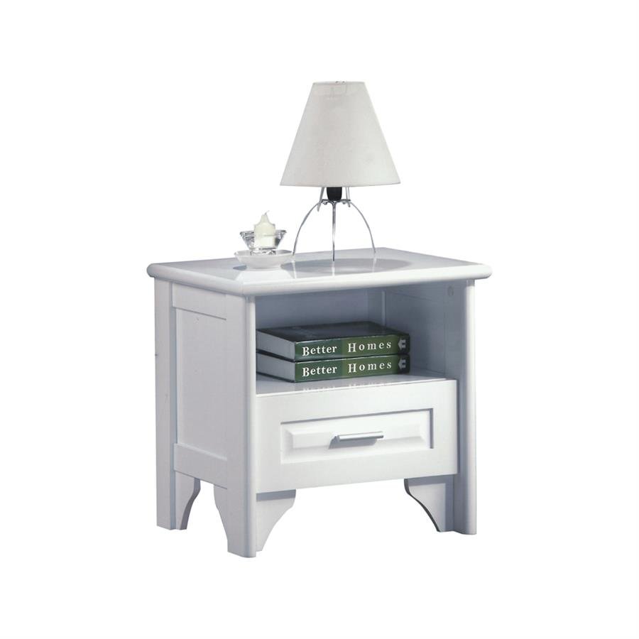 VIRGINIA solid wood bedside table- white