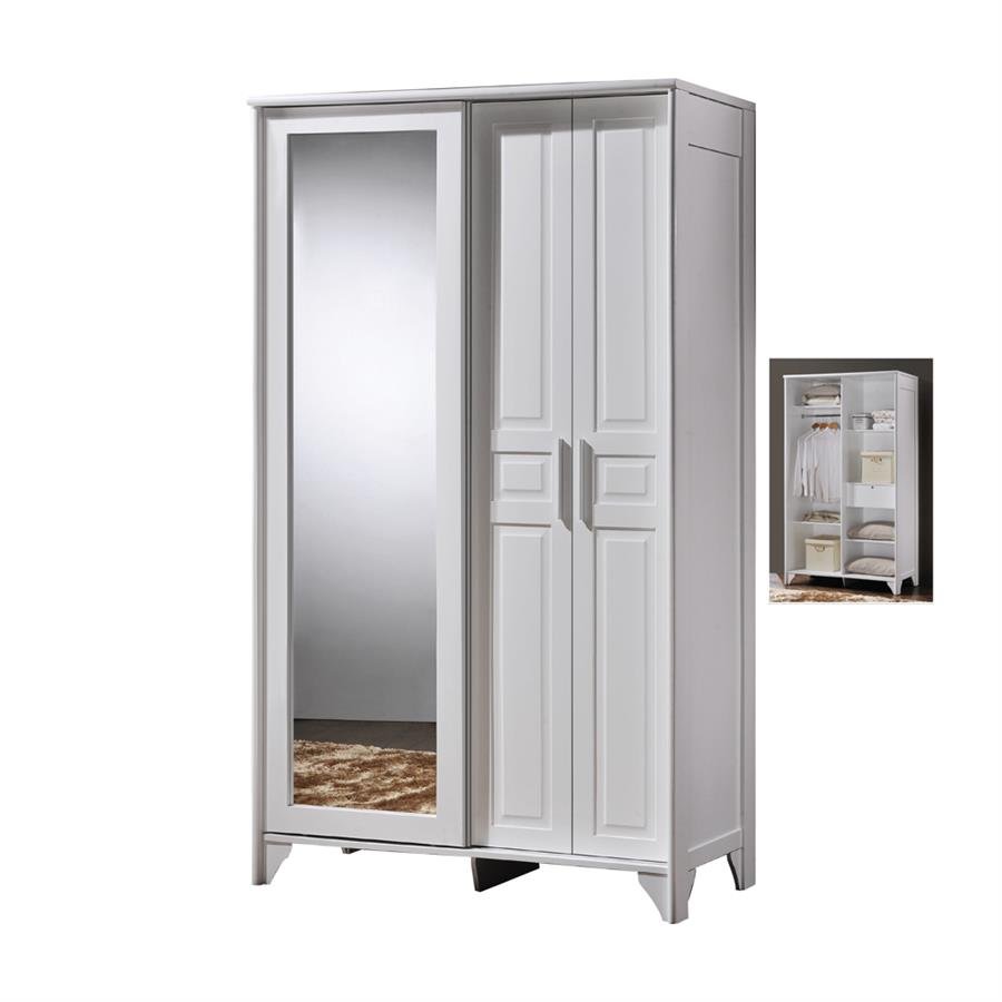 VIRGINIA 4ft wardrobe with mirror-white