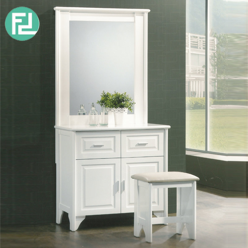 VIRGINIA dressing table set with stool-white