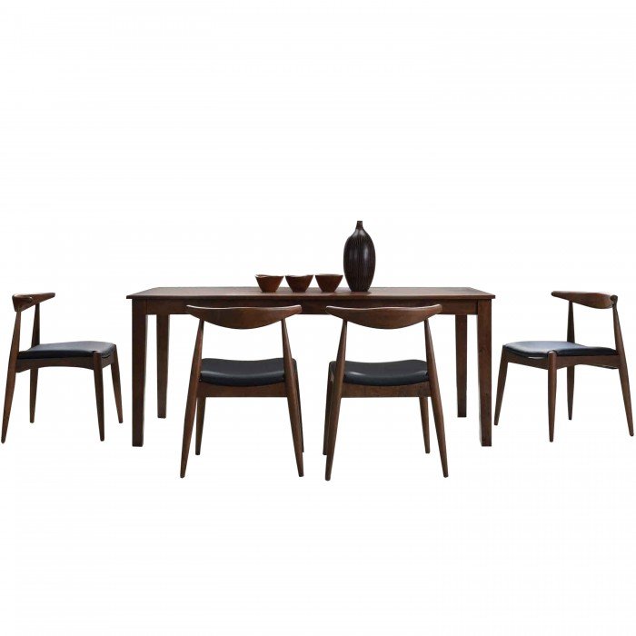 ALEXANDER 6 seater solid wood dining set-walnut