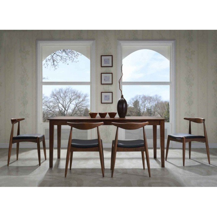 ALEXANDER 6 seater solid wood dining set-walnut