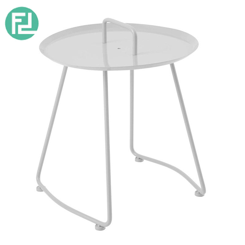 ELLIE scandinavian metal side table-white
