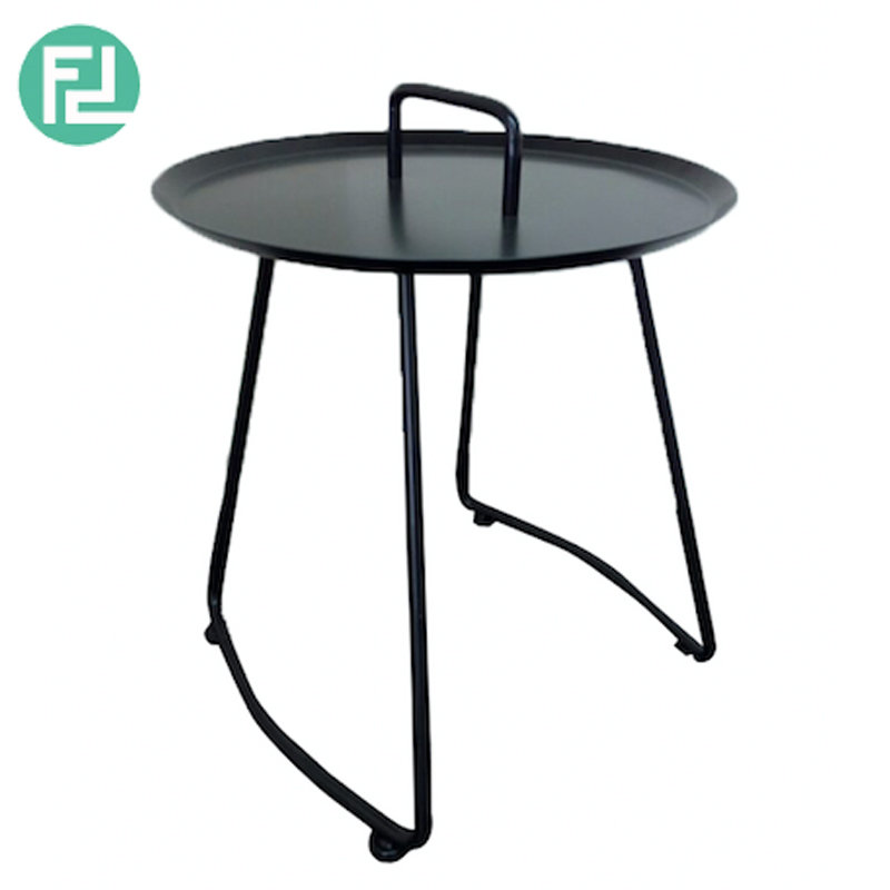 ELLIE scandinavian metal side table-white