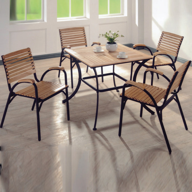 ZLS202 Outdoor Solid Wood Dining Chair