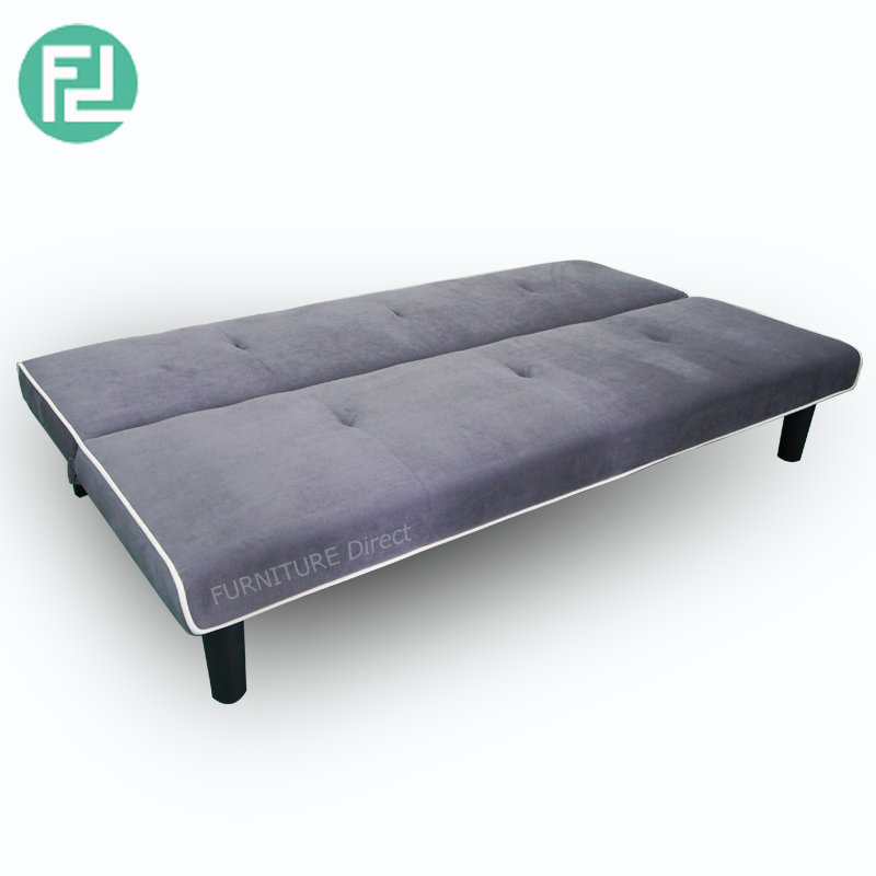 MARIA velvet fabric 3 seater sofa bed-grey