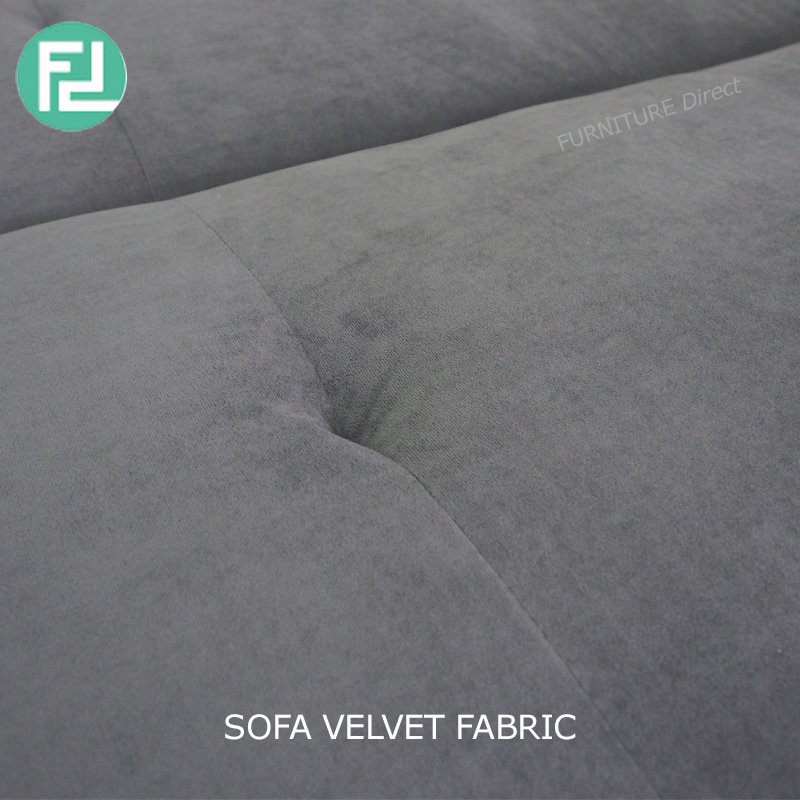 MARIA velvet fabric 3 seater sofa bed-grey