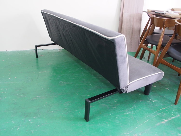 MARIA velvet fabric 3 seater sofa bed-grey