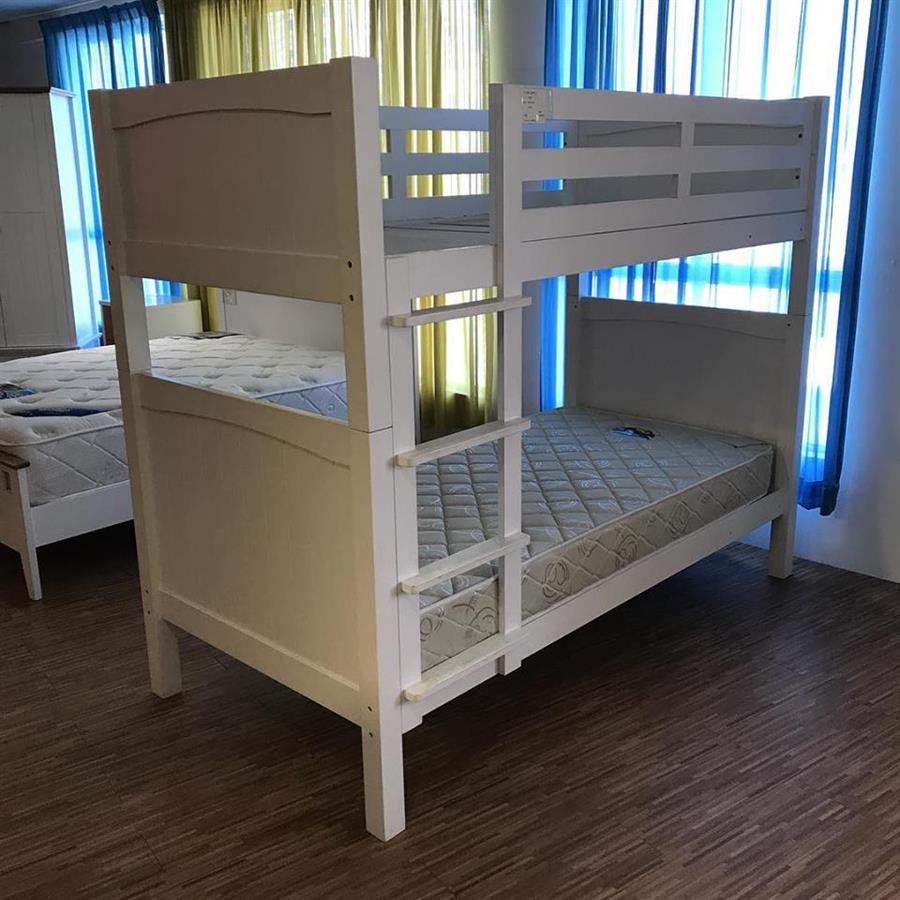 Clearance-solid rubberwood bunk bed able convert to two single bed