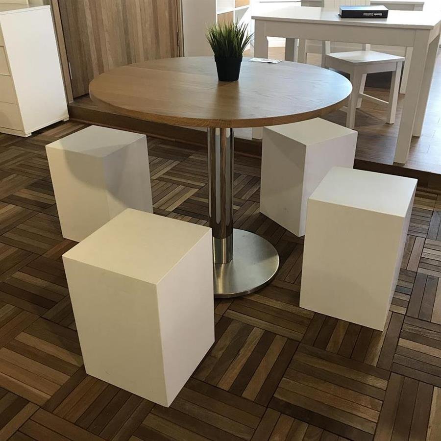 Clearance-solid oak top cafe table set