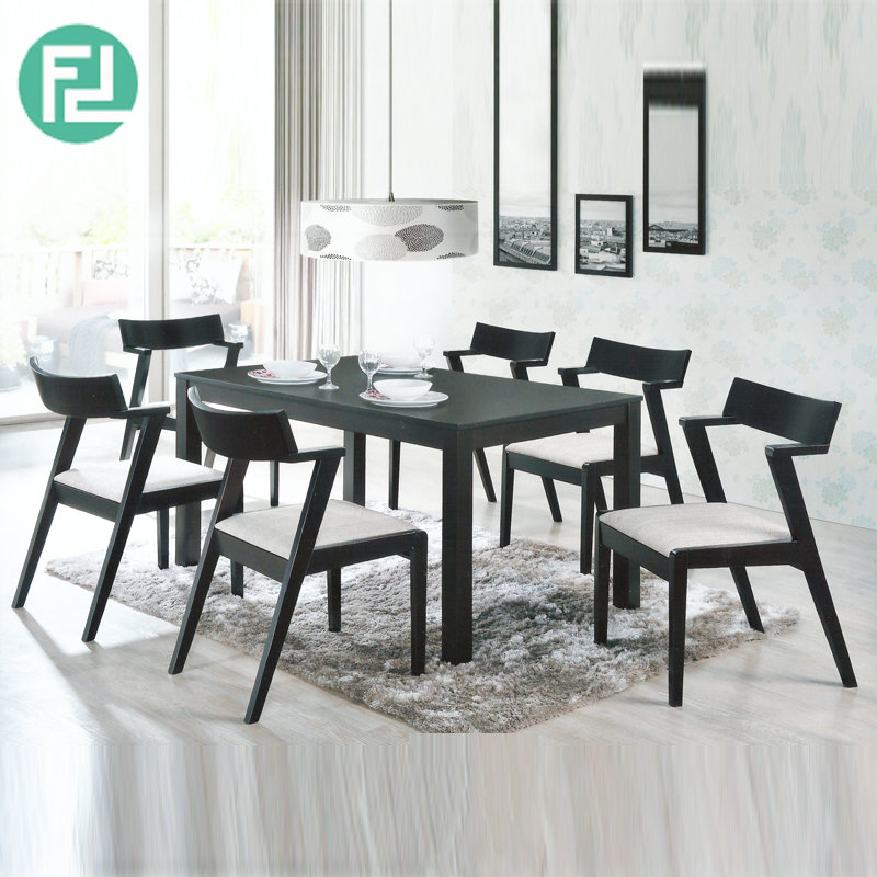 MILLINO 6 seater solid wood dining set-cappucino