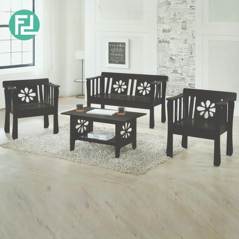 CONNOR solid wood sofa set-cappucino