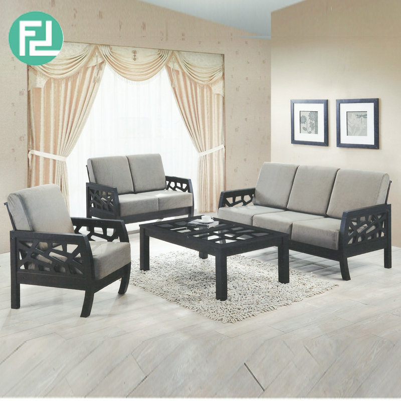 MORONI solid wood washable cover sofa set-cappucino