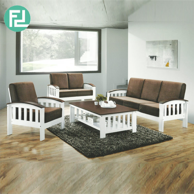 AMIN solid wood washable cover sofa set-cappucino