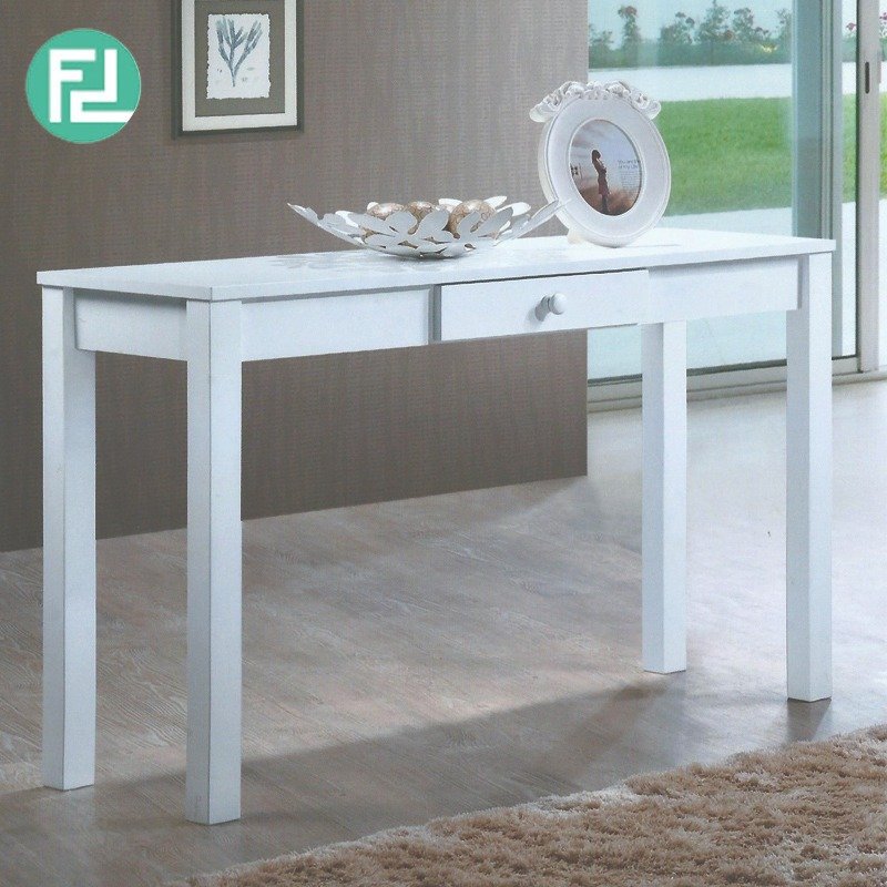 GL-UV 4ft solid wood console table-white