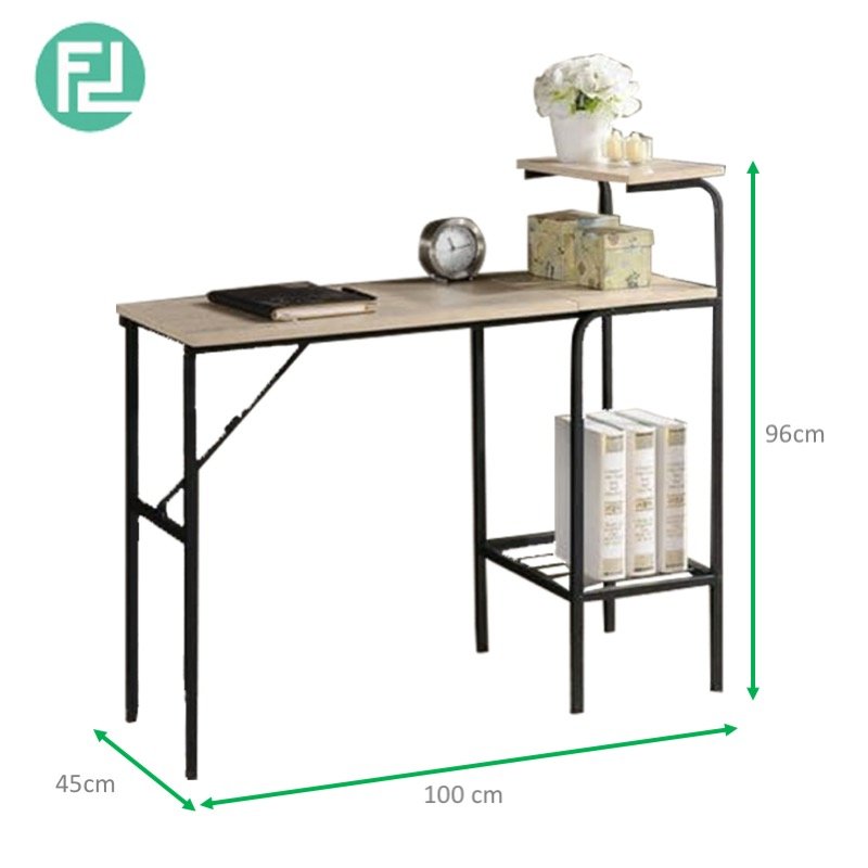 FT10 Space saver foldable study desk table-black