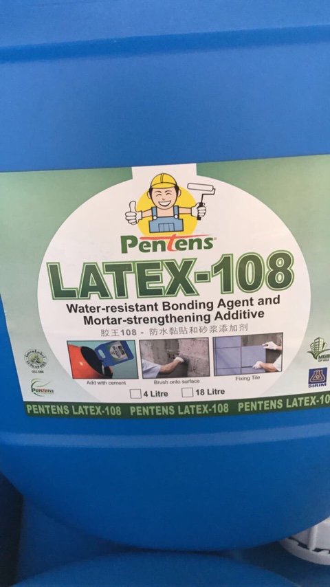 Pentens Latex-108 Water Resistant Bonding Agent And Mortar Strengthening Additive