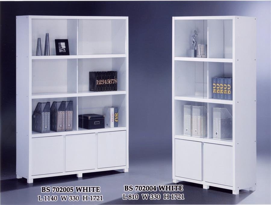 BS702005WH glassdoor bookcase filling cabinet