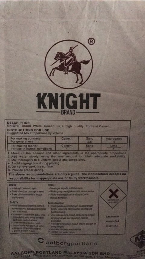 Knight Brand White Portland Cement