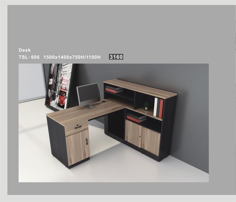 L-Shape Desk with Cabinet - TSL-606
