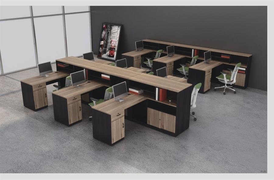 L-Shape Desk with Cabinet - TSL-606