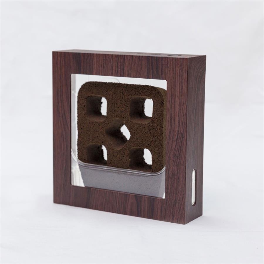 B. Midorie Square Frame - Dark Wood