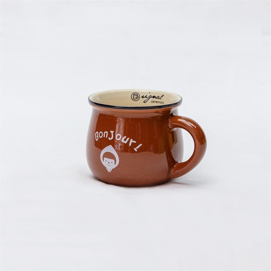 E. Cup Pot - Brown