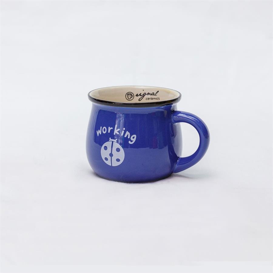 E. Cup Pot - Dark Blue