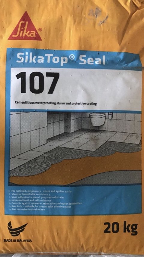 Sika SikaTop Seal 107 Cementitious Waterproofing Slurry And Protective Coating