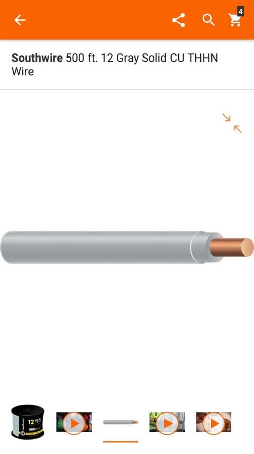 Southwire 500 ft. 12awg. THHN SOLID WIRE