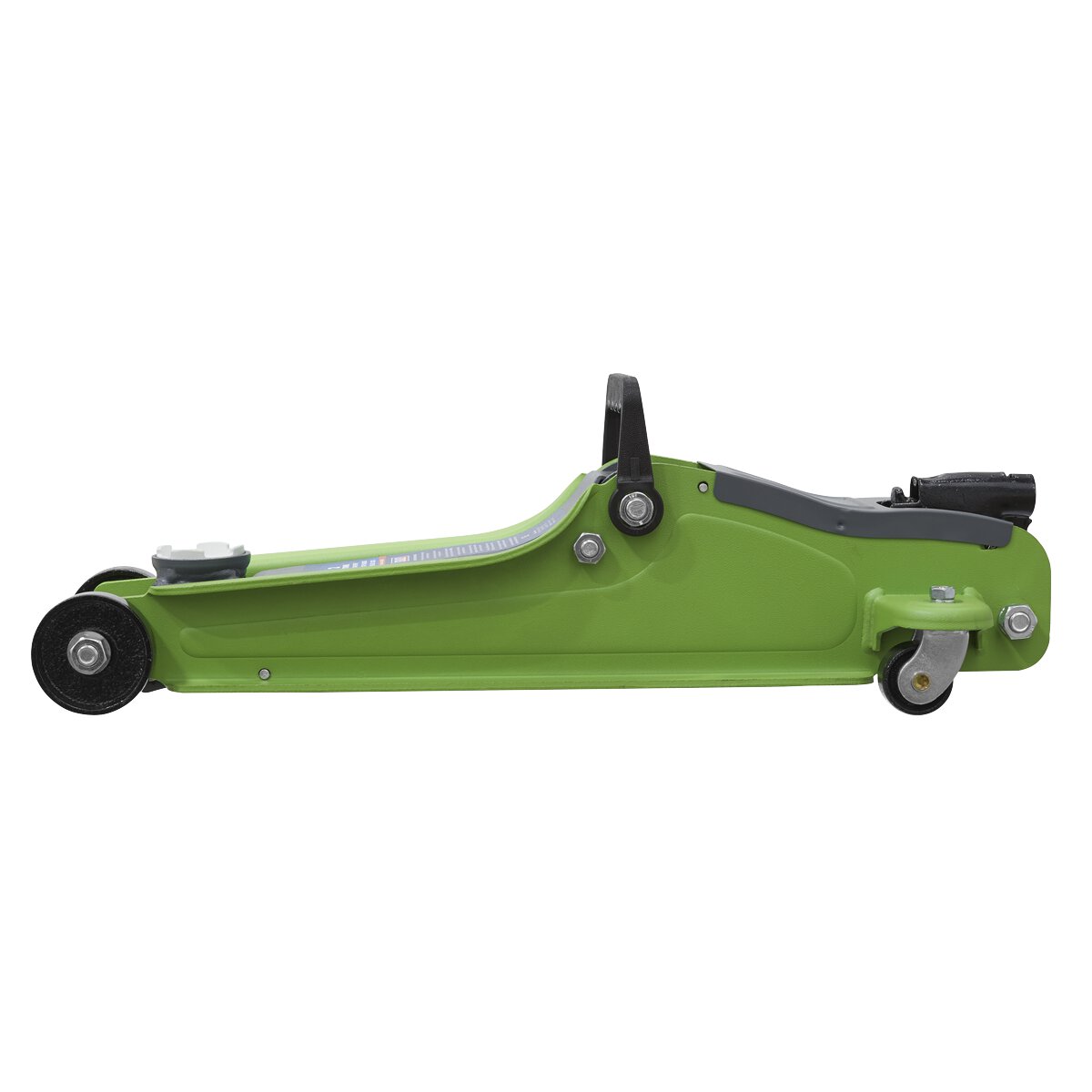 Trolley Jack 2tonne Low Entry Short Chassis - Hi-Vis Green