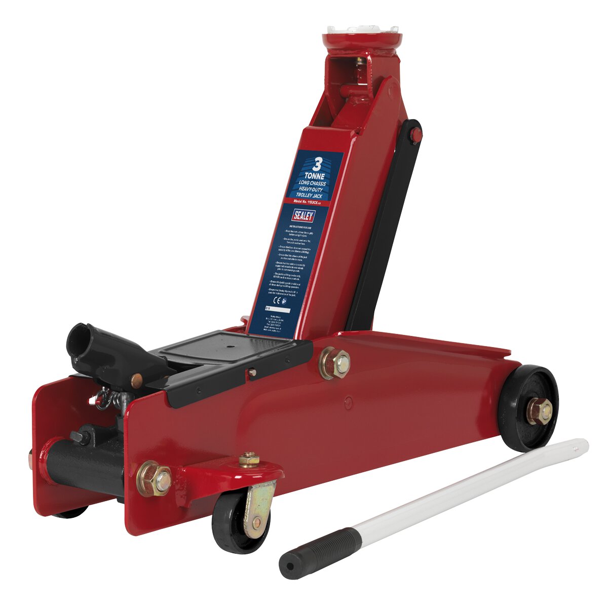 Trolley Jack 3tonne Long Chassis Heavy-Duty