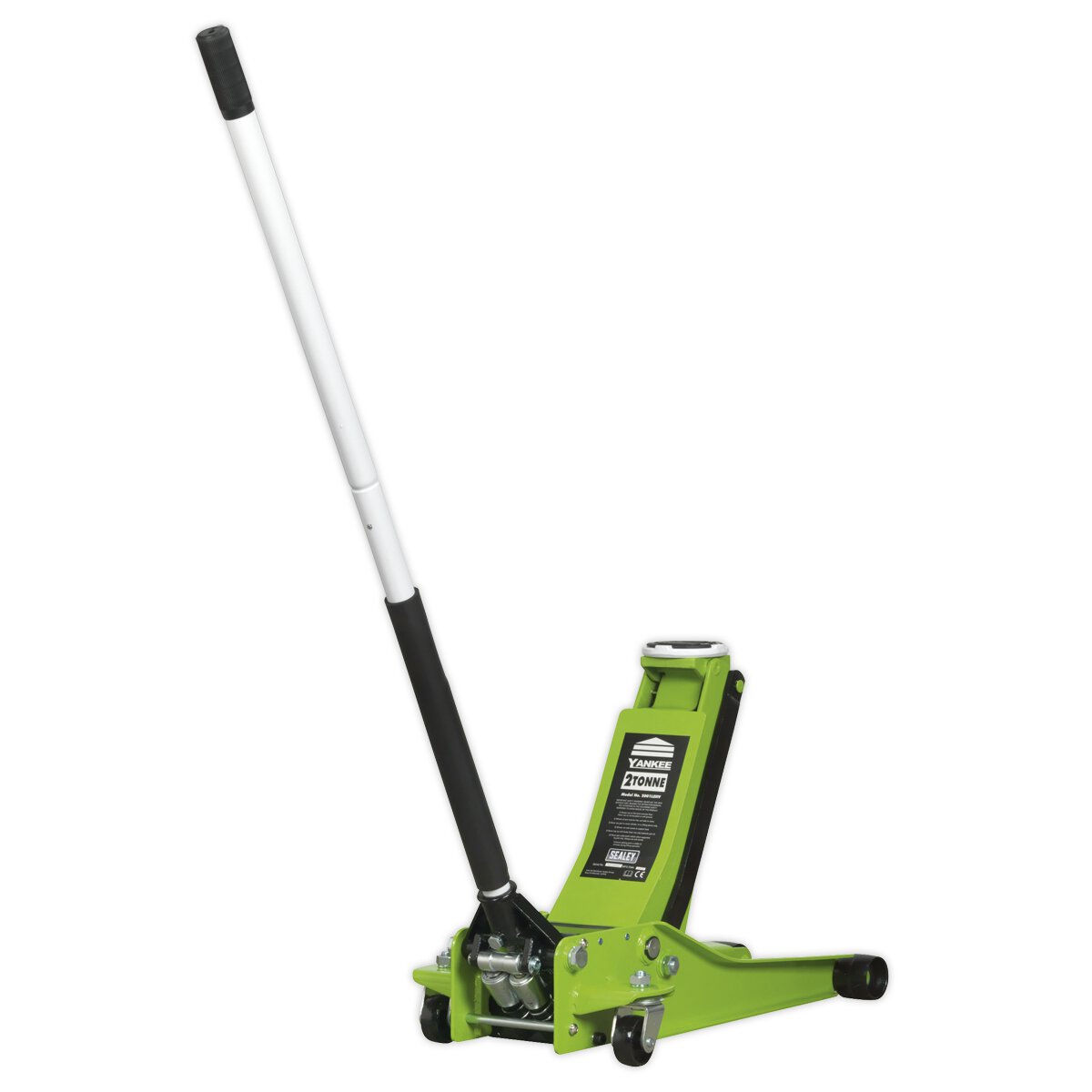 Trolley Jack 2tonne Low Entry Rocket Lift Hi-Vis Green