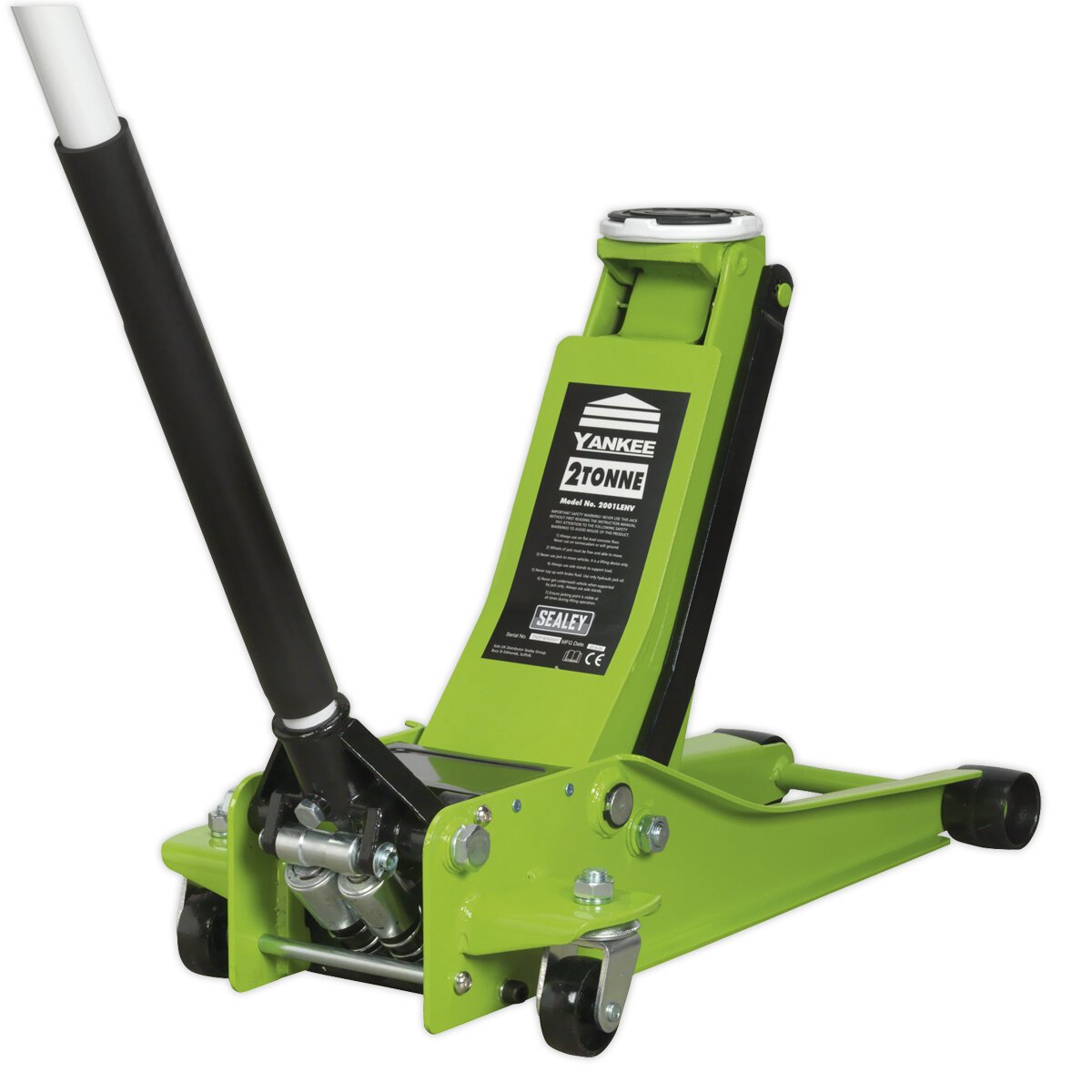 Trolley Jack 2tonne Low Entry Rocket Lift Hi-Vis Green