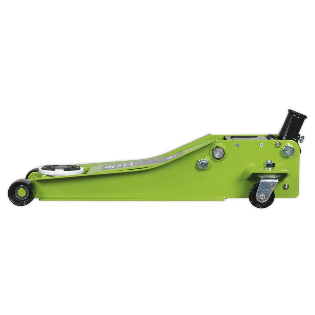 Trolley Jack 2tonne Low Entry Rocket Lift Hi-Vis Green